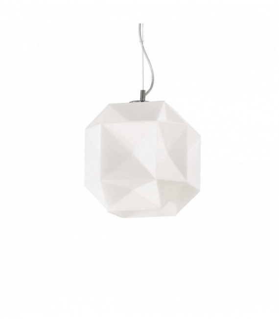 Colgante Cromado DIAMANTE 1 bombilla Diámetro 30 Cm