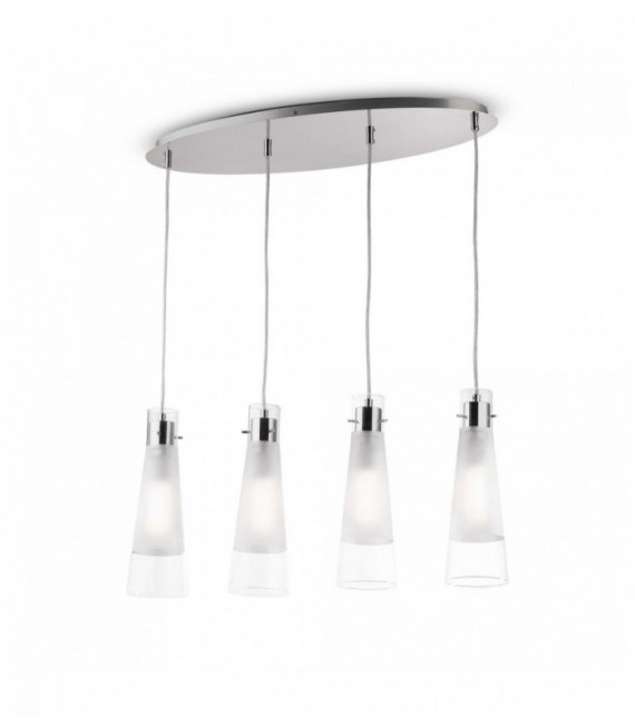 KUKY Ciondolo trasparente 4 lampadine