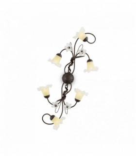TIROL Rust ceiling light 6 bulbs