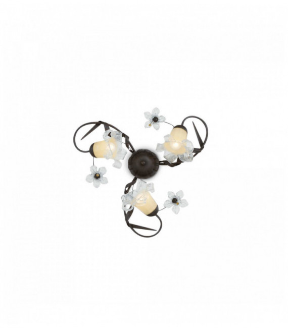 TIROL Rust ceiling light 3 bulbs