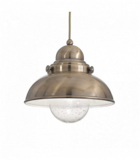 Suspension Brune SAILOR 1 ampoule en métal