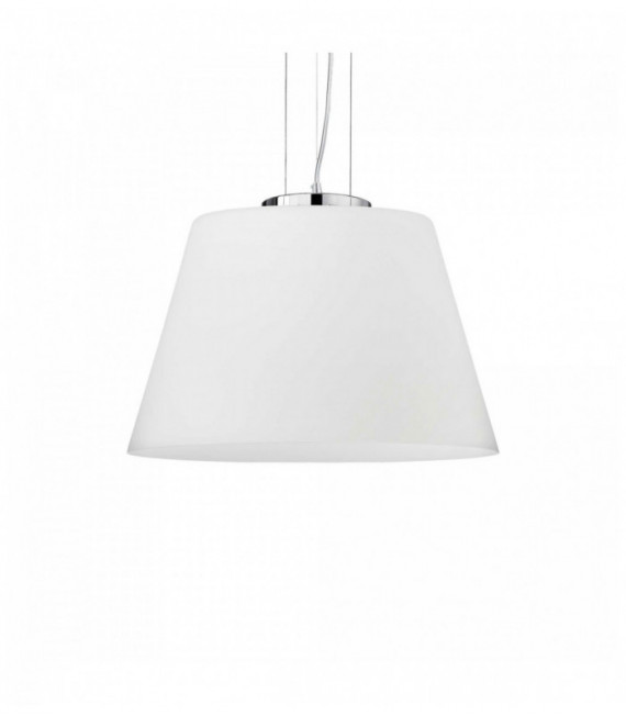 Sospensione bianca CILINDRO 1 lampadina Diametro 85 Cm