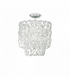 Chrome ceiling light ALBA 7 bulbs
