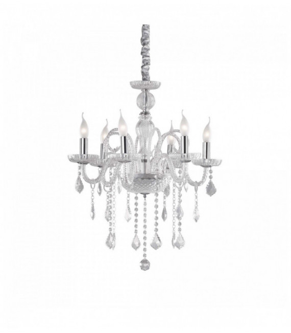 Suspension Transparente en cristal GIUDECCA 6 ampoules