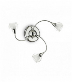 Plafoniera trasparente TENDER 3 lampadine