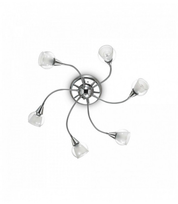 Transparent ceiling light TENDER 6 bulbs
