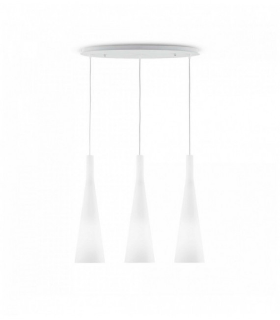 Lampada a sospensione MILK bianca 3 lampadine