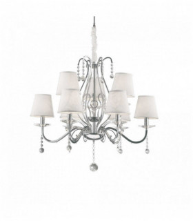 SENIX chrome crystal pendant light 9 bulbs