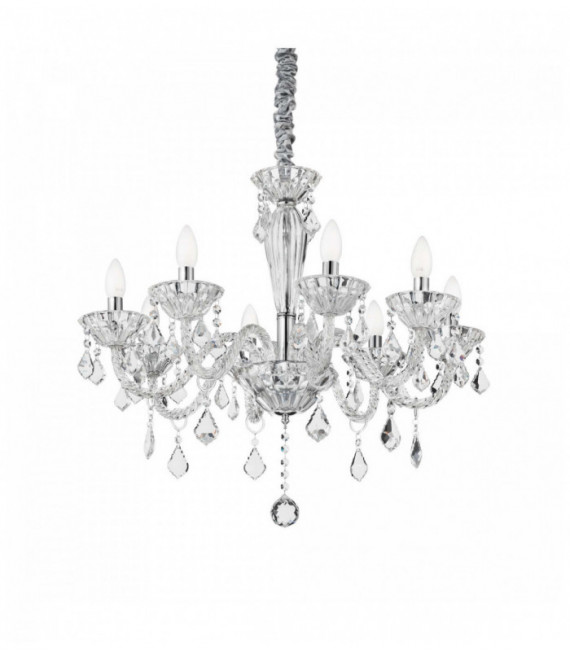 TIEPOLO Transparent pendant light 8 bulbs