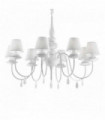 WHITE white pendant light 8 bulbs