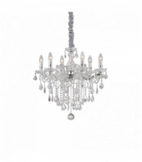 FLORIAN crystal chrome pendant 6 lights