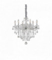 Suspension Chromée en cristal FLORIAN 6 ampoules