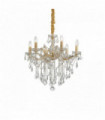 Golden pendant in FLORIAN crystal 6 bulbs