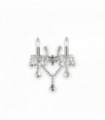 Applique murale Chromée en cristal FLORIAN 2 ampoules
