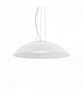 White pendant lamp LENA 3 bulbs Width 11 Cm