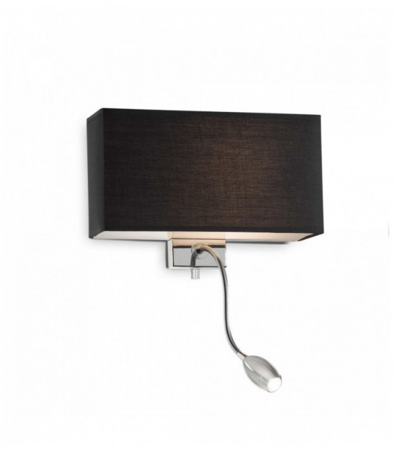 Lampada da parete nera HOTEL 2 lampadine