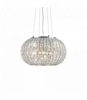 Chrome-plated pendant lamp CALYPSO 3 bulbs