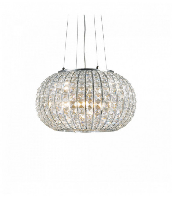 Suspension Chromée en cristal CALYPSO 5 ampoules
