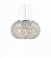 Suspension Chromée en cristal CALYPSO 5 ampoules