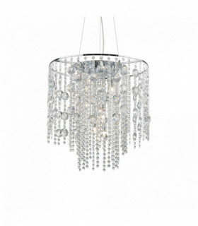 Suspension Chromée en cristal EVASIONE 10 ampoules