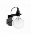 MINIMAL black wall light 1 bulb