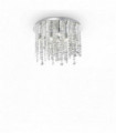 Plafonnier Chrome en cristal ROYAL 8 ampoules