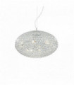 Suspension Chromée en cristal ORION 6 ampoules
