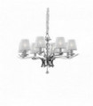 PEGASO white pendant light 8 bulbs