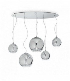 Chrome pendant DISCOVERY CROMO 5 bulbs