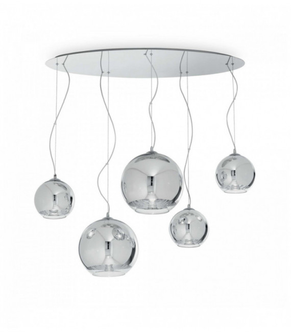 Chrome pendant DISCOVERY CROMO 5 bulbs