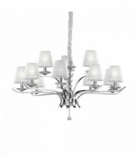 PEGASO white pendant light 12 bulbs