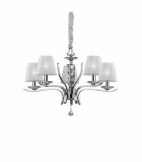 Sospensione bianca PEGASO 5 lampadine