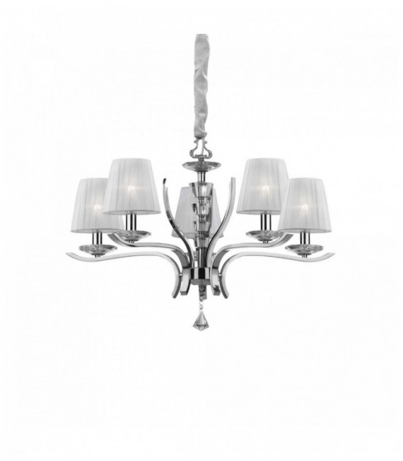 Sospensione bianca PEGASO 5 lampadine