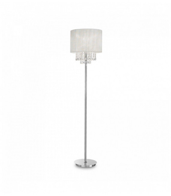Lámpara de pie blanca OPERA crystal 1 bombilla