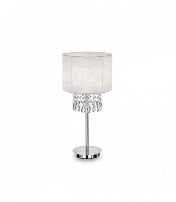 White table lamp OPERA crystal 1 bulb