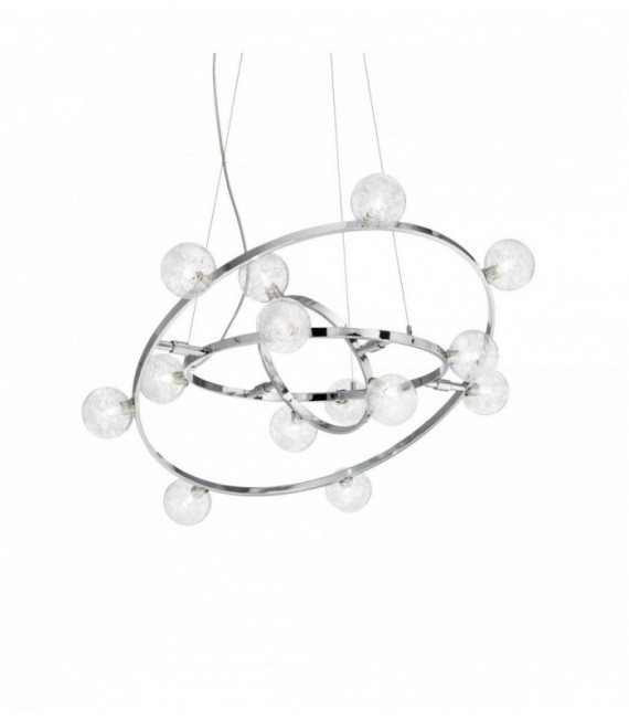 Suspension Chromée ORBITAL 14 ampoules