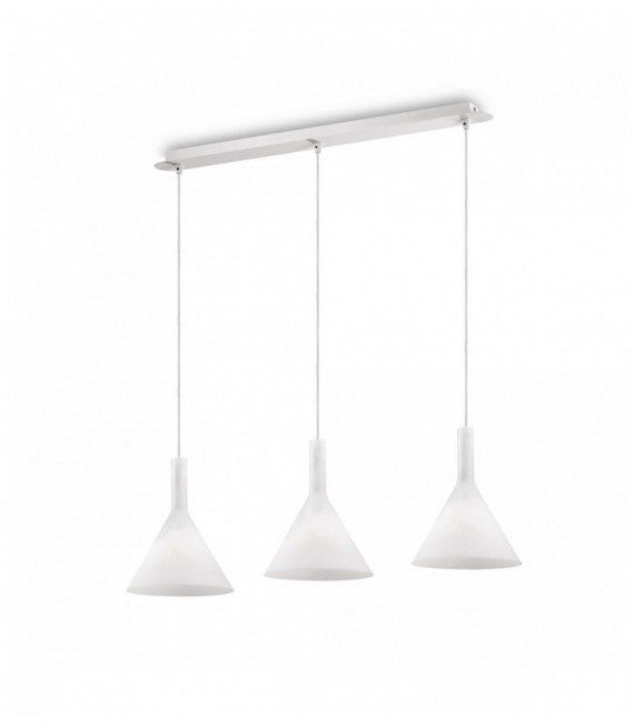 Lampada a sospensione bianca COCKTAIL 3 lampadine