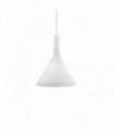 COCKTAIL white pendant lamp 1 bulb Diameter 9 Cm