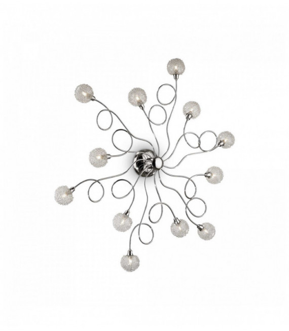 Chrome ceiling lamp PON PON 12 bulbs