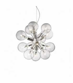 Chromed pendant DEA 12 bulbs
