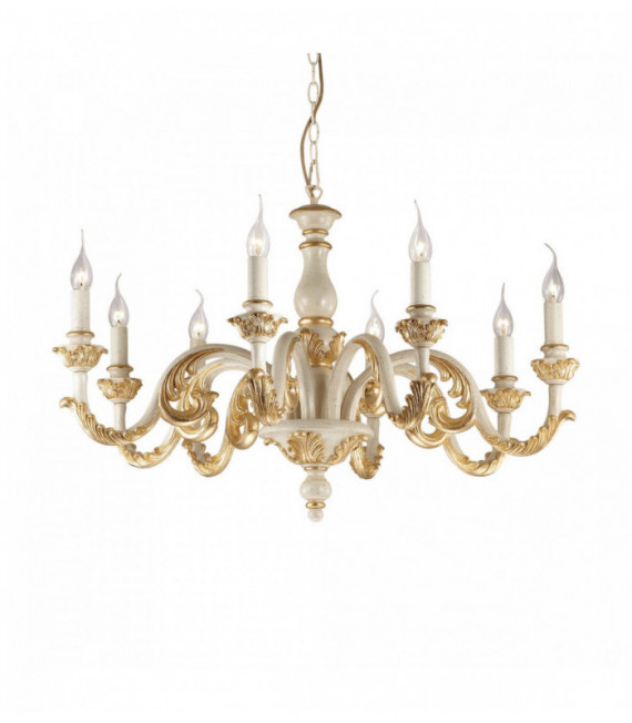 GIGLIO Golden Pendant 8 bulbs