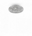 Chrome ceiling lamp KING crystal 5 bulbs