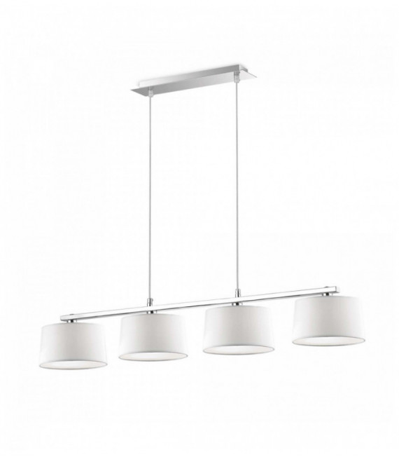 Suspension Blanche HILTON 4 ampoules en métal