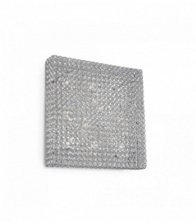 Chrome ceiling light ADMIRAL crystal 10 bulbs