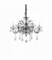 Suspension Grise en cristal COLOSSAL 6 ampoules