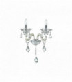 COLOSSAL crystal ivory wall light 2 bulbs
