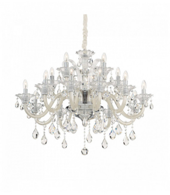 Lampadario COLOSSALE cristallo avorio 15 luci