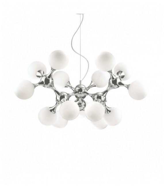 Lampada a sospensione bianca NODI BIANCO 15 lampadine