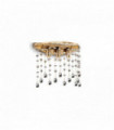MOONLIGHT 3-light golden crystal wall light