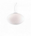 White CANDY pendant light 1 bulb Width 30 Cm